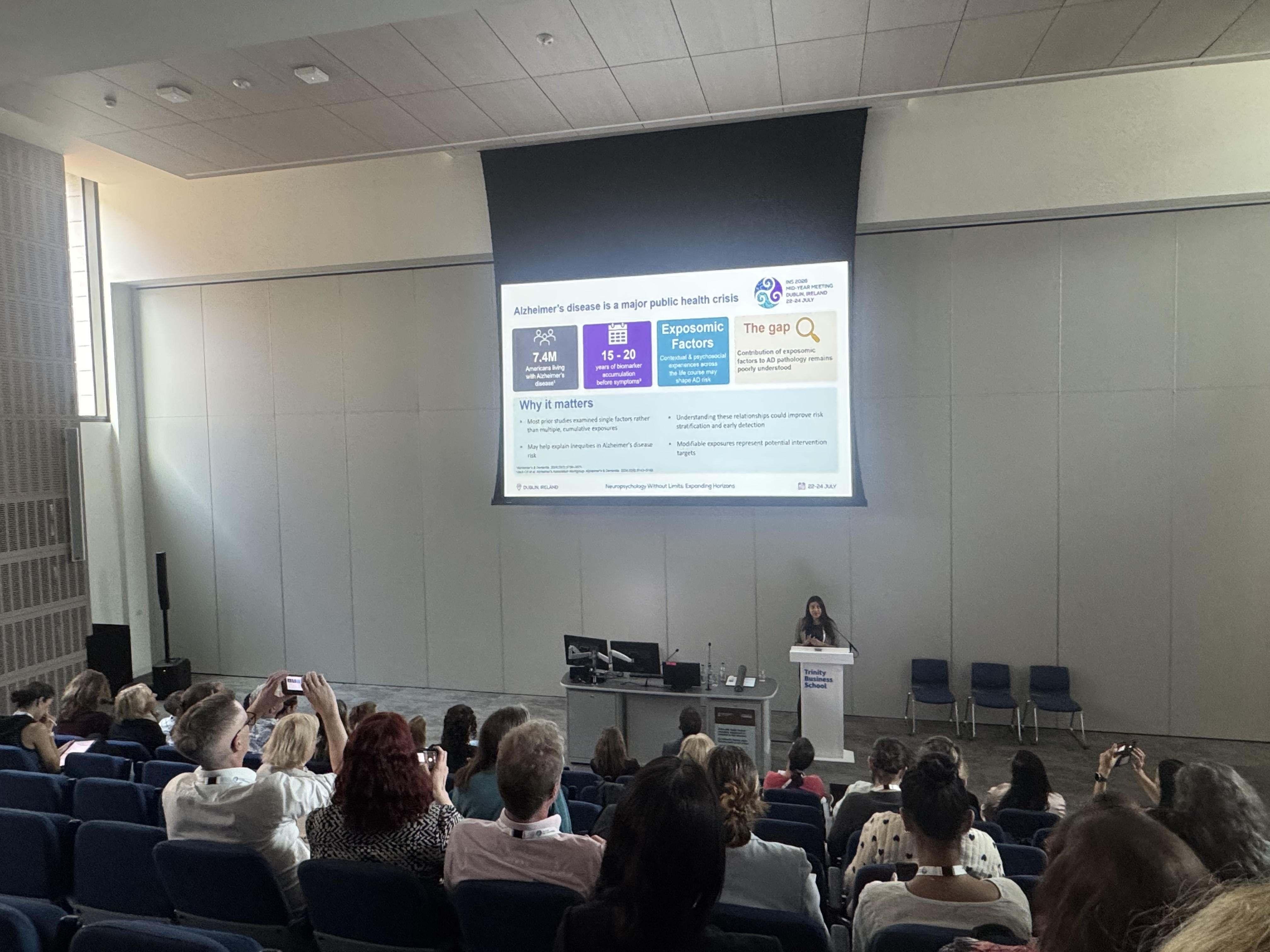 Dr. Prieto delivering an oral presentation at the INS Mid-Year Meeting in Dublin, Ireland
